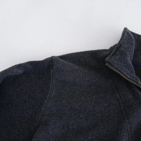 VTG Gant L.A. Brand Graphite  Gray Fleece Half Zip Pullover Sweater Size Medium - Picture 9 of 10